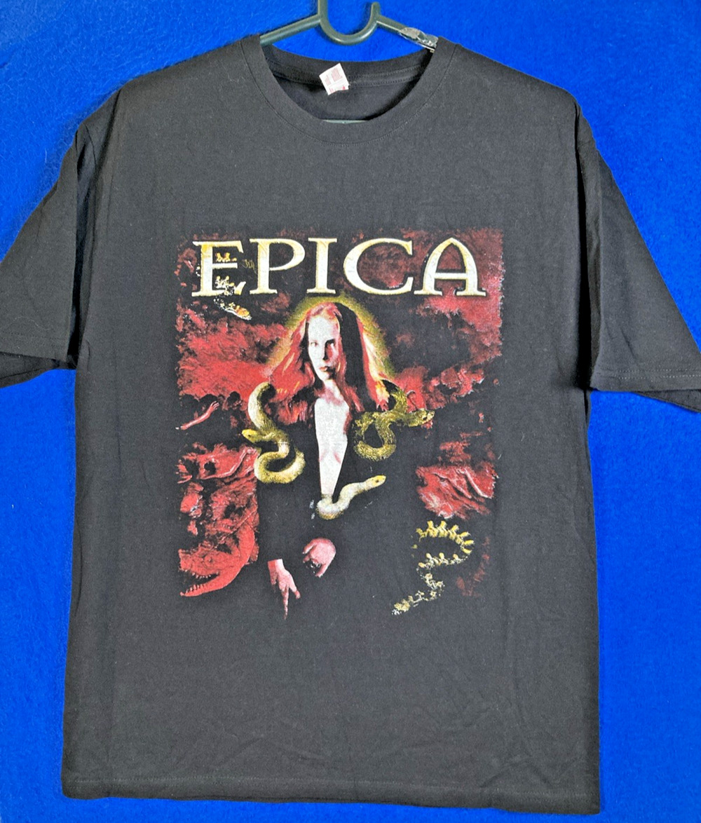 Epica The Phantom Agony T-Shirt Symphonic Metal Band Tee Black Men's Size Large